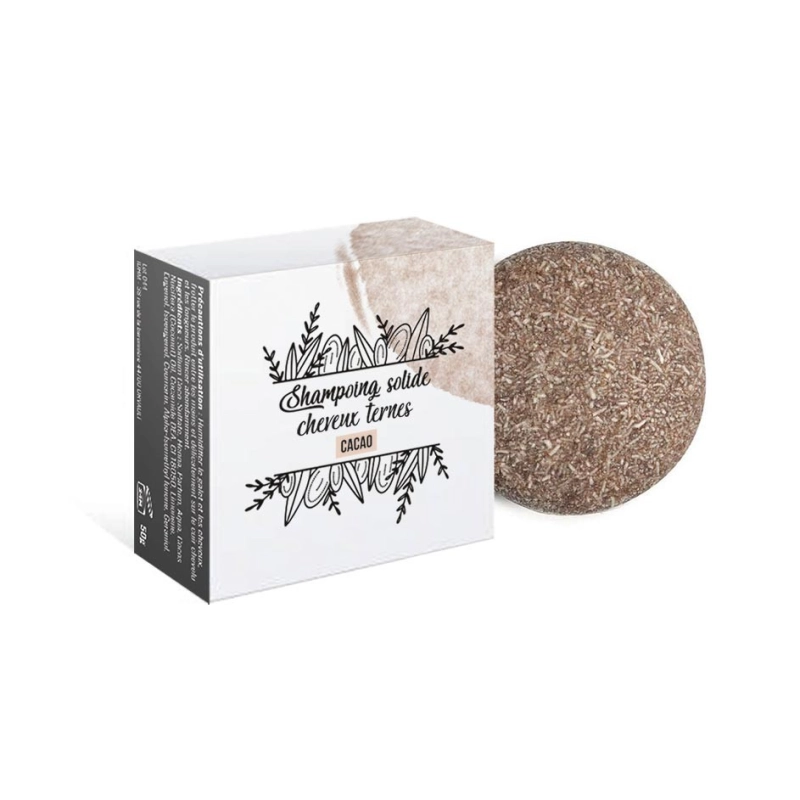 Galet de shampoing solide AQURA pour cheveux ternes, fabriqué en France
